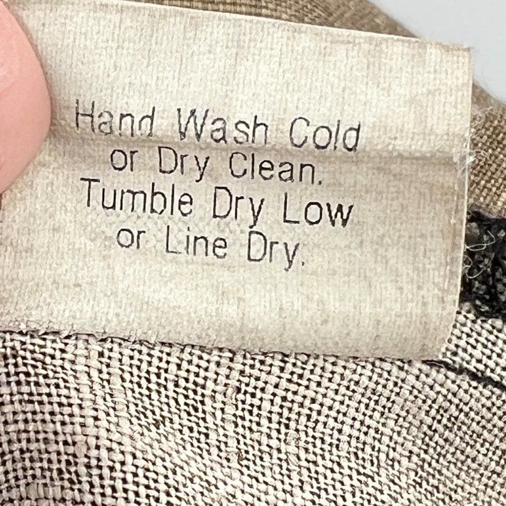 Sleeveless Linen-Blend Button Front Top in Tan - Picture 6 of 6
